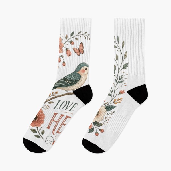 Item preview, Love Grows Here – Romantic Bird & Floral Garden designed and sold by GloboStyle Design .