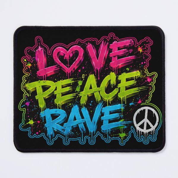 Item preview, Love Peace Rave – Neon Graffiti Festival & EDM Design designed and sold by RH Design Lab.