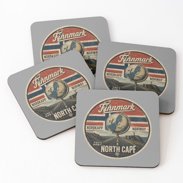 Item preview, Nordkapp North Cape Norway Motorcycle Van Life Sticker TShirt 21 designed and sold by OuterShellUK.