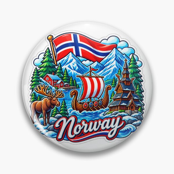 Item preview, Norway Viking Adventure – Fjords, Longship & Nordic Mountains designed and sold by ChicClicker.