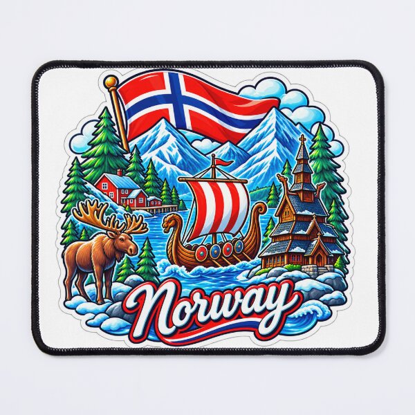Item preview, Norway Viking Adventure – Fjords, Longship & Nordic Mountains designed and sold by ChicClicker.