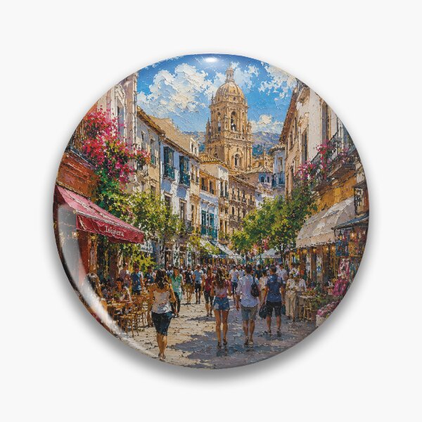 Item preview, The Streets of Granada, Spain – a painting of a summer day in this beautiful European city. designed and sold by GalleryKauffeld.