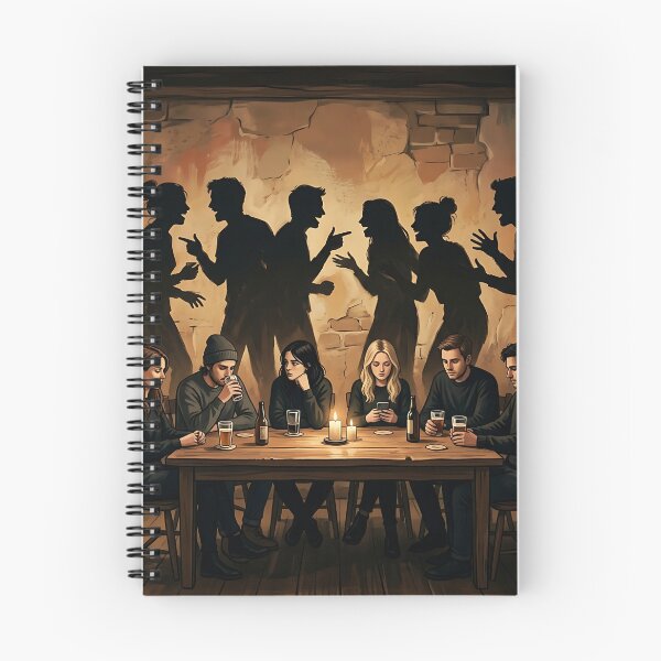 Item preview, Social Anxiety Silent Gathering Loud Shadows Art designed and sold by Michaelragheb.