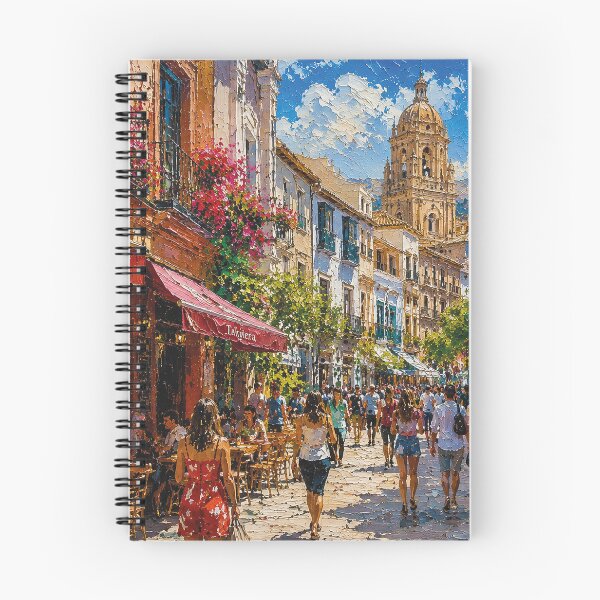 Item preview, The Streets of Granada, Spain – a painting of a summer day in this beautiful European city. designed and sold by GalleryKauffeld.