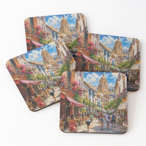 Item preview, The Streets of Granada, Spain – a painting of a summer day in this beautiful European city. designed and sold by GalleryKauffeld.