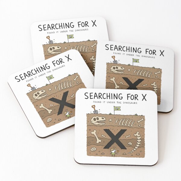 Item preview, Searching For X Funny Math Dinosaur Paleontology Back To School Student Humor designed and sold by MonkiFlipp.
