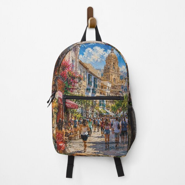 Item preview, The Streets of Granada, Spain – a painting of a summer day in this beautiful European city. designed and sold by GalleryKauffeld.
