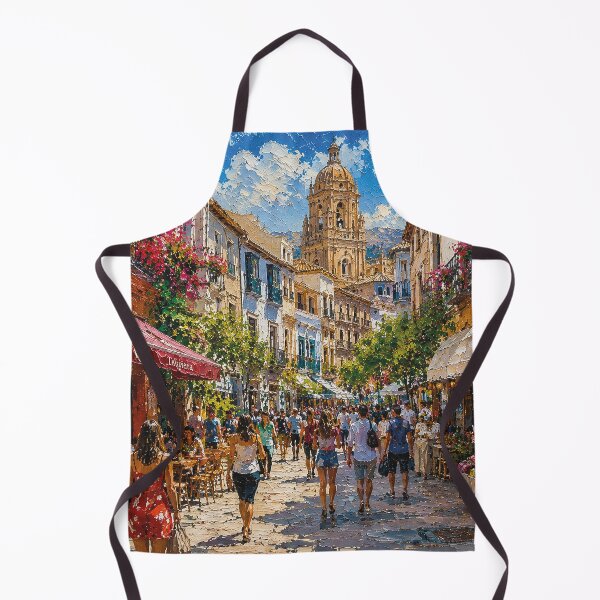 Item preview, The Streets of Granada, Spain – a painting of a summer day in this beautiful European city. designed and sold by GalleryKauffeld.