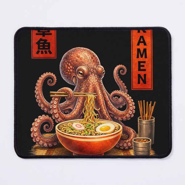 Item preview, Octopus Ramen Japanese Art Funny Anime Graphic Tee Kawaii designed and sold by ClairLuther571.