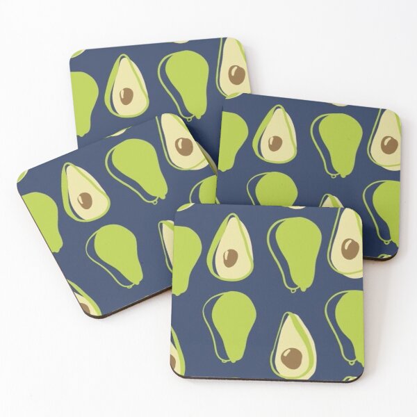 Item preview, Cute Avocado Seamless Pattern Navy Blue Fruit Art designed and sold by LYAN-STORE.