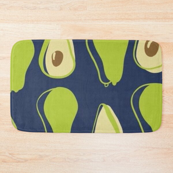 Item preview, Cute Avocado Seamless Pattern Navy Blue Fruit Art designed and sold by LYAN-STORE.