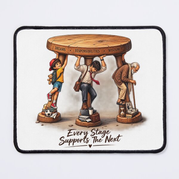 Item preview, Every Stage Supports the Next – Life Journey Dreams Responsibilities Wisdom Sticker designed and sold by Genzfirevibes.