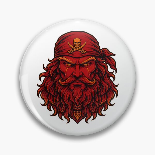 Item preview, Fierce Pirate Captain Redbeard Art designed and sold by MeneesStefano.