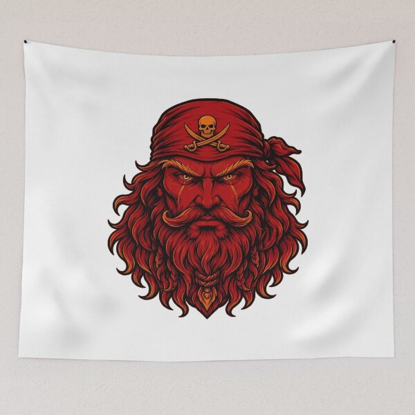 Item preview, Fierce Pirate Captain Redbeard Art designed and sold by MeneesStefano.