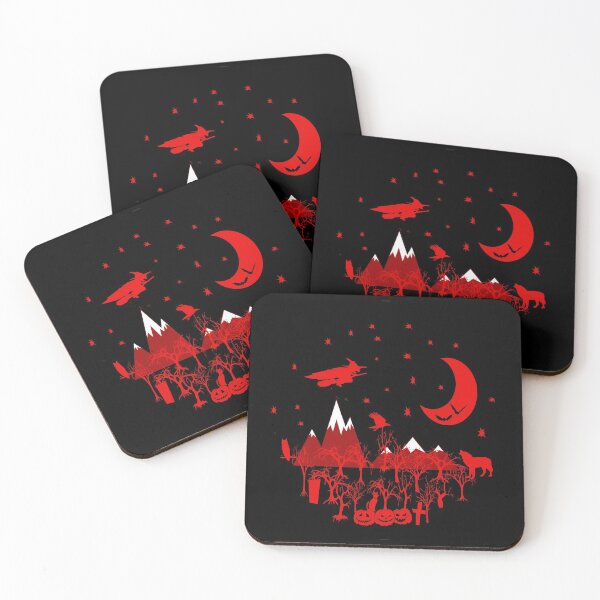 Item preview, Witch, Wolf, Raven and Pumpkins  designed and sold by MephobiaDesigns.