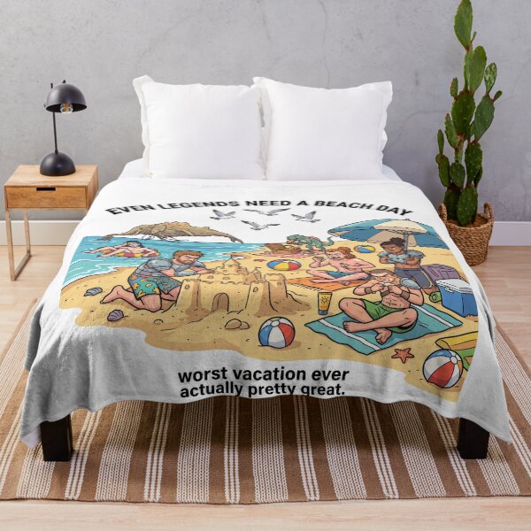Artikelvorschau, Beach Vacation Warriors Funny Eastern Fantasy Comedy Group entworfen und verkauft von LunaMarkos.
