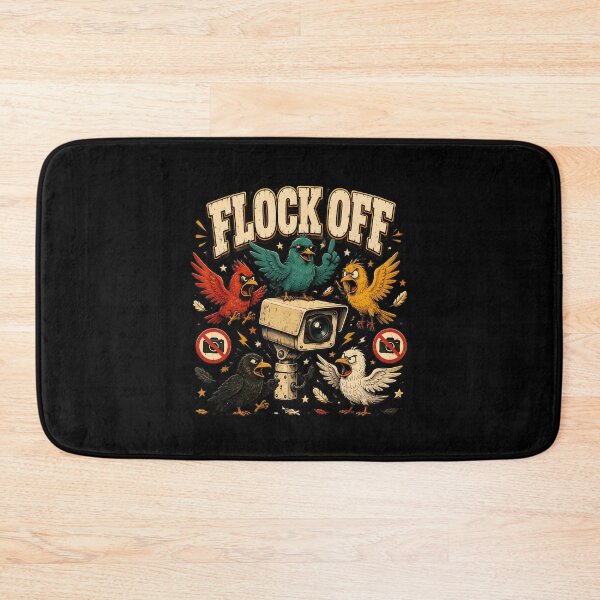 Item preview, Flock Off Funny Birds Surveillance Camera Retro Cartoon designed and sold by felixpalette.