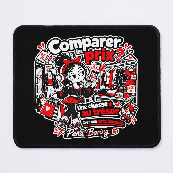 Item preview, Comparing prices? A treasure hunt with a credit card – Women's shopping humor designed and sold by J-Impression.