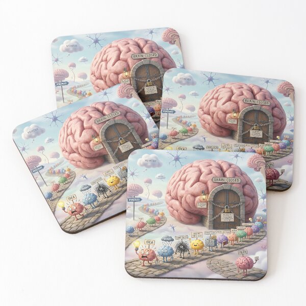 Item preview, Brain Closed Queue of Thoughts Mental Exhaustion designed and sold by Michaelragheb.