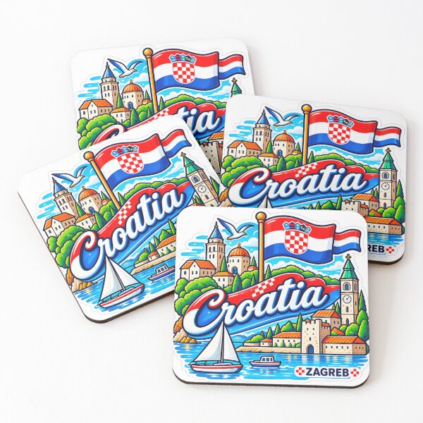 Item preview, Croatia Adriatic Adventure – Coastal Town & Croatian Travel Art designed and sold by ChicClicker.