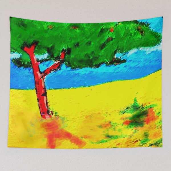 Item preview, Red tree landscape No. 4 designed and sold by Carol Ames .