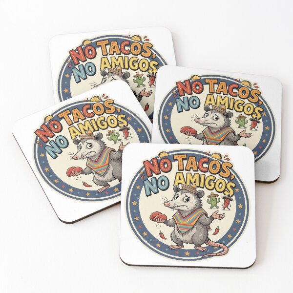 Item preview, No Tacos No Amigos – Funny Mexican Food possum in Sombrero designed and sold by LOVEARTDESIGN.