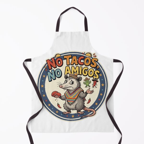 Item preview, No Tacos No Amigos – Funny Mexican Food possum in Sombrero designed and sold by LOVEARTDESIGN.