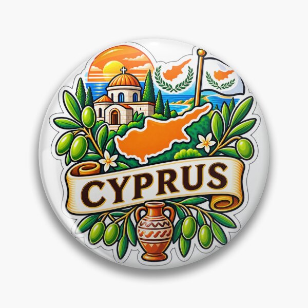 Item preview, Cyprus Travel Souvenir – Mediterranean Island Art designed and sold by ChicClicker.