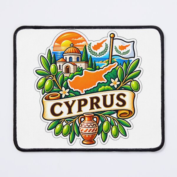 Item preview, Cyprus Travel Souvenir – Mediterranean Island Art designed and sold by ChicClicker.