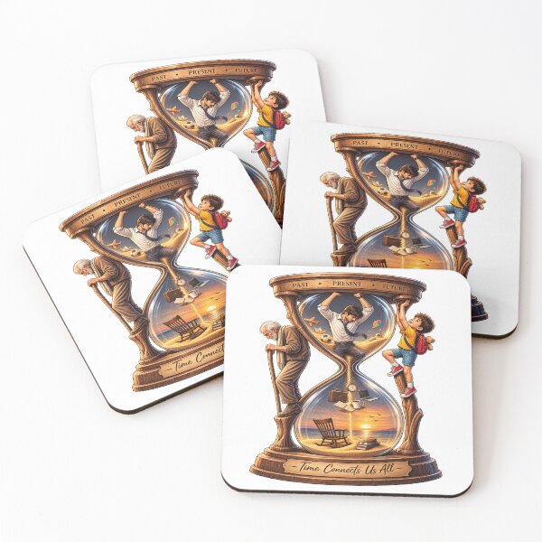 Item preview, Past Present Future – Time Connects Us All Hourglass Life Journey Sticker designed and sold by Genzfirevibes.