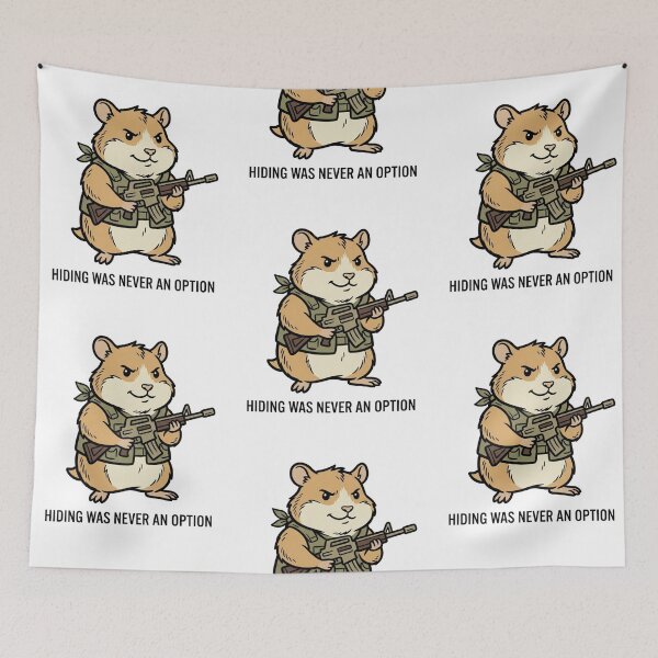 Item preview, Tactical Hamster Hiding Was Never An Option Funny Guinea Pig Military Gun Humor designed and sold by raedattia.