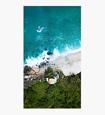 Aerial of the coastline in Tayrona National Park, Colombia Photographic Print