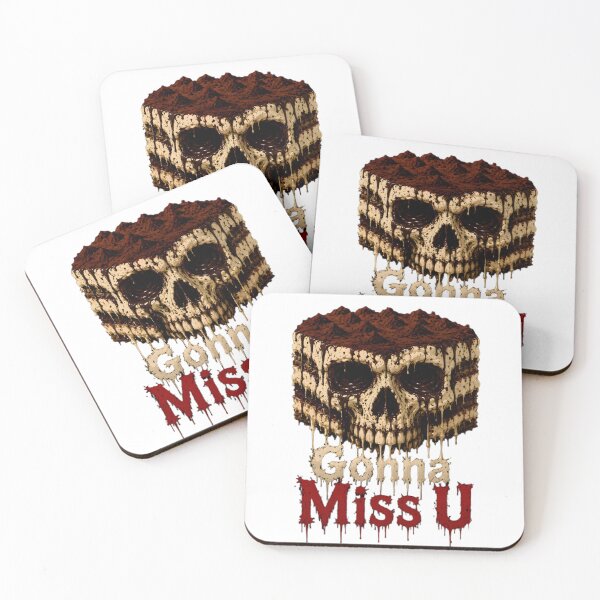 Item preview, Gonna Miss U - Horror Tiramisu Skull Dark Art Print designed and sold by HorrorWorldWeb.