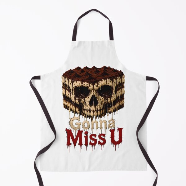 Item preview, Gonna Miss U - Horror Tiramisu Skull Dark Art Print designed and sold by HorrorWorldWeb.