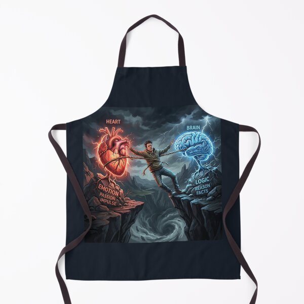 Item preview, Heart vs Brain Tug of War Inner Conflict designed and sold by Michaelragheb.