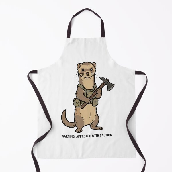 Item preview, Tactical Ferret Approach With Caution Funny Weasel Combat Tomahawk Axe Humor designed and sold by raedattia.