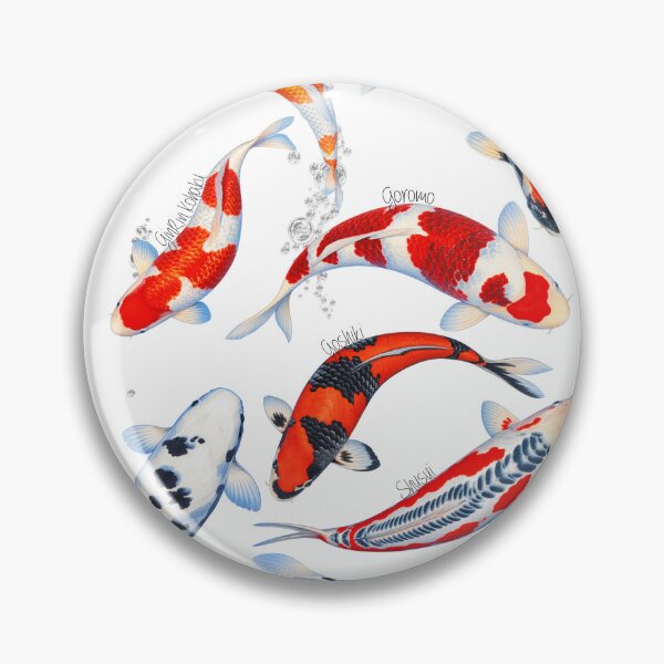 Item preview, Colorful Japanese Koi Fish Watercolor Art designed and sold by No.Brain.No.Pain.