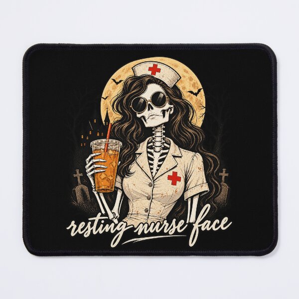 Item preview, Resting Nurse Face Shirt, Halloween Nurse designed and sold by m-smith-bear.