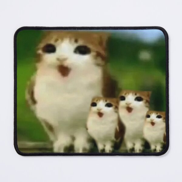 Item preview, Funny Meowl Family Shocked Screaming Cat Owls Meme Art designed and sold by BrontesWhimsyStore.