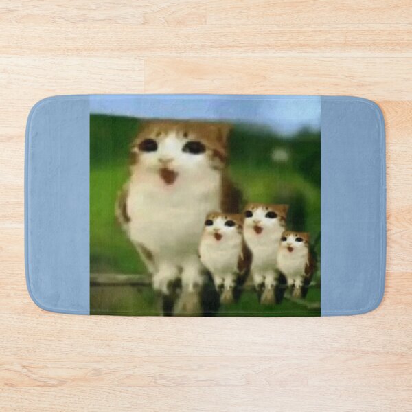 Item preview, Funny Meowl Family Shocked Screaming Cat Owls Meme Art designed and sold by BrontesWhimsyStore.