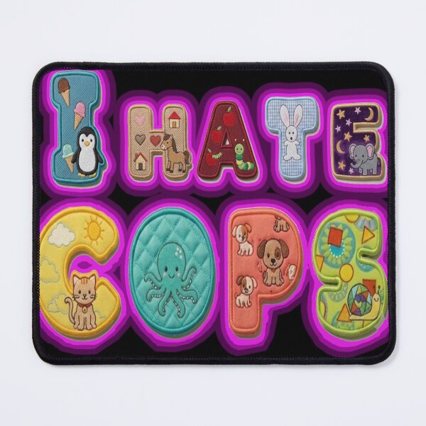 Item preview, I Hate Cops Spelled In Kawaii Patches designed and sold by weirdove.