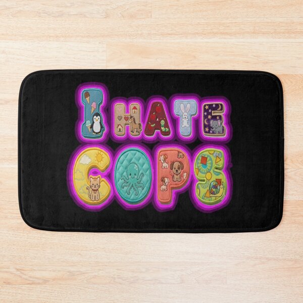 Item preview, I Hate Cops Spelled In Kawaii Patches designed and sold by weirdove.