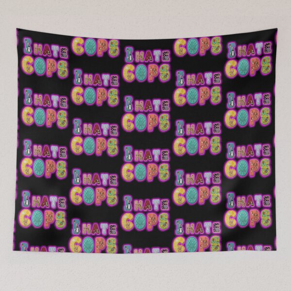 Item preview, I Hate Cops Spelled In Kawaii Patches designed and sold by weirdove.