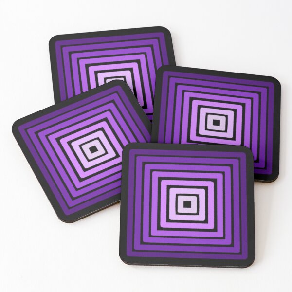 Item preview, Modern Nested Square Geometry - Deep Purple and Violet Palette designed and sold by LittleHappiness by Kamollak .