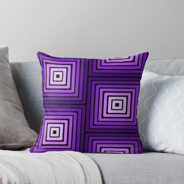 Item preview, Modern Nested Square Geometry - Deep Purple and Violet Palette designed and sold by LittleHappiness by Kamollak .