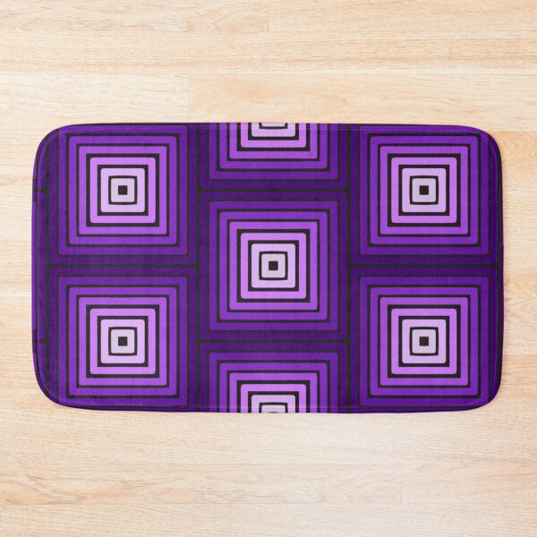 Item preview, Modern Nested Square Geometry - Deep Purple and Violet Palette designed and sold by LittleHappiness by Kamollak .