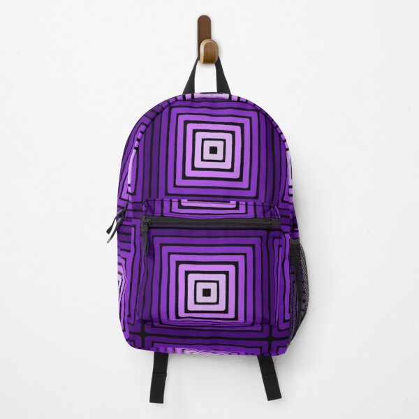 Item preview, Modern Nested Square Geometry - Deep Purple and Violet Palette designed and sold by LittleHappiness by Kamollak .