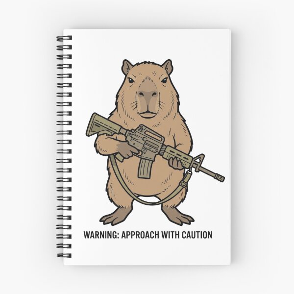 Item preview, Tactical Capybara Approach With Caution Funny Giant Rodent Military Gun Humor designed and sold by raedattia.