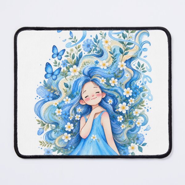 Item preview, I Am the Captain of My Soul Blue Floral Girl Art designed and sold by hoangvanhieusw.