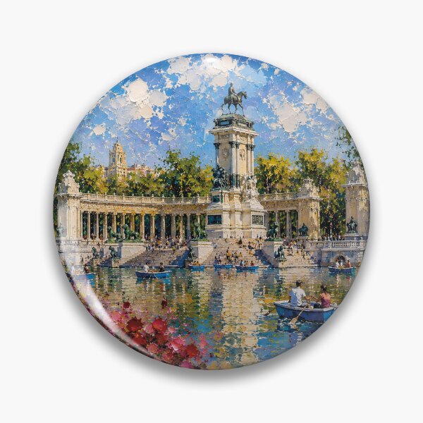 Item preview, Parque del Buen Retiro - Madrid in Spain painting. designed and sold by GalleryKauffeld.